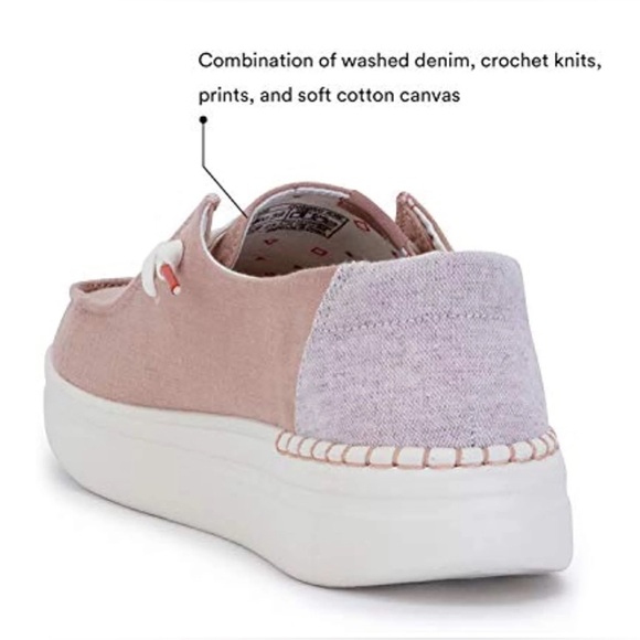 Hey Dude Women's Wendy Rise Chambray Rose Shoes - Picture 9 of 9
